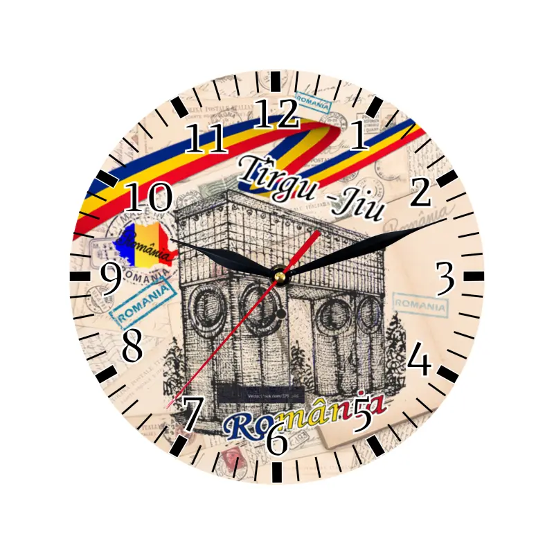 Targu jiu romania, ceas lemn de perete, model 32